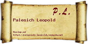 Palesich Leopold névjegykártya